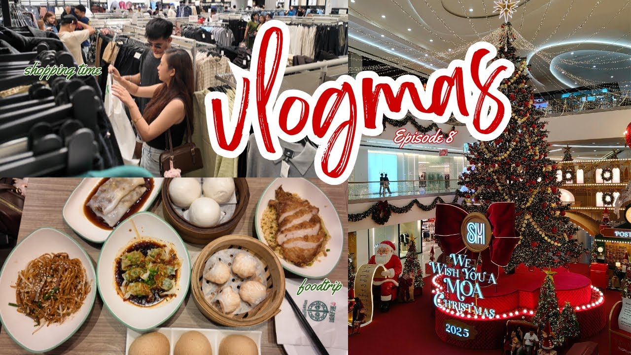 VLOGMAS Ep 8🎄 last minute Christmas shopping in Manila 🛍️💸 + foodtrip & trying timhowan 🥢