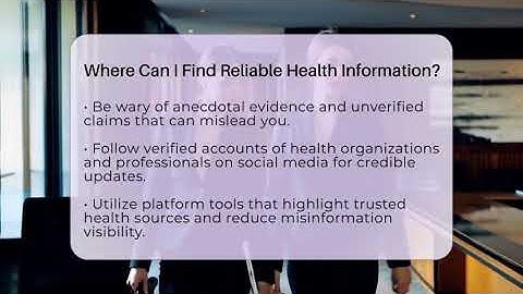 Where Can I Find Reliable Health Information? - Everyday-Networking