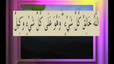 القرآن الكريم سورة الزمر الأية 62