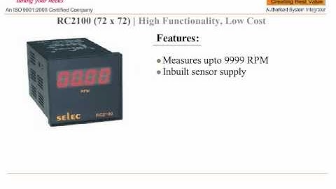 RATE INDICATOR TEMPERATURE PULSE RC 2100 SELEC