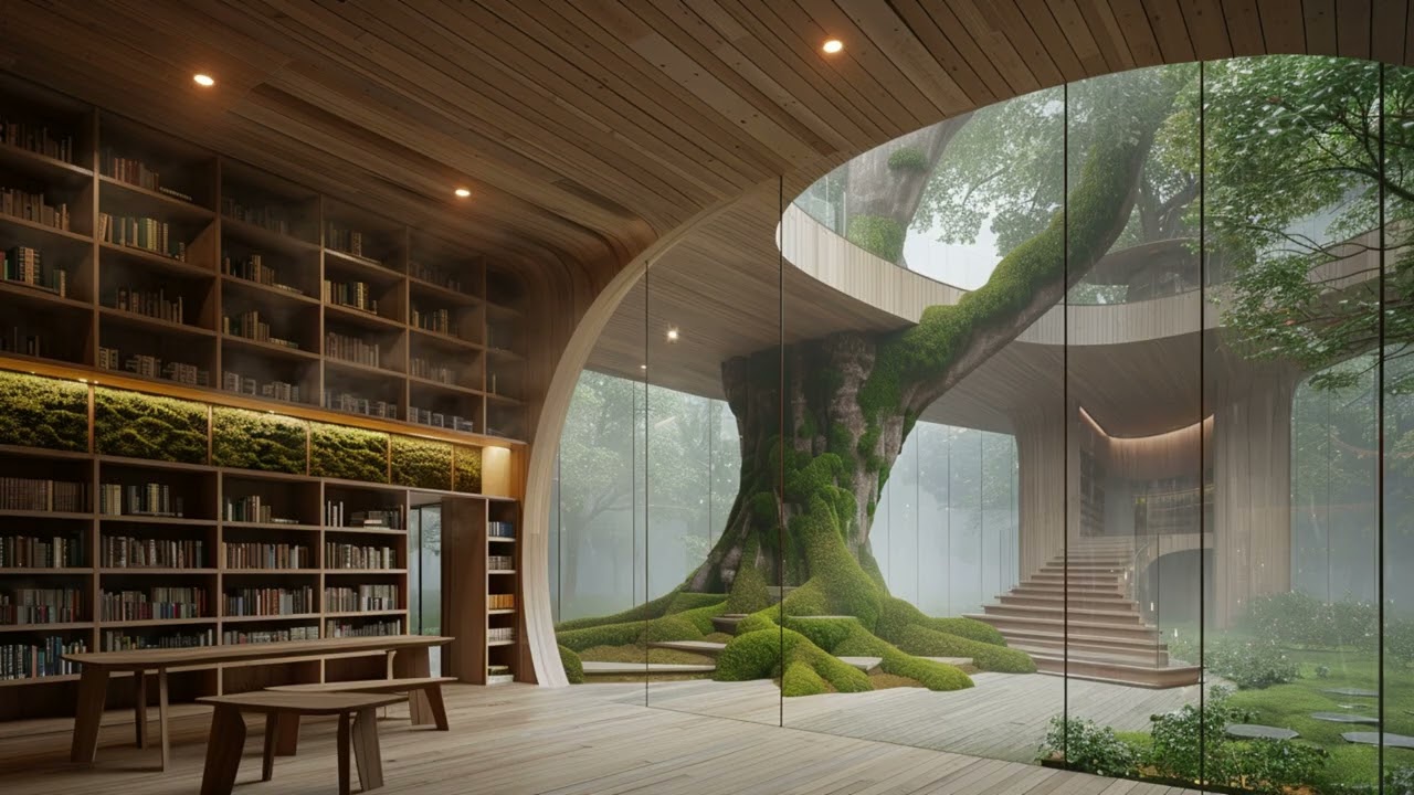 Action cures fear. - Inspiring Forest Library Ambience | Motivation & Courage [4K]