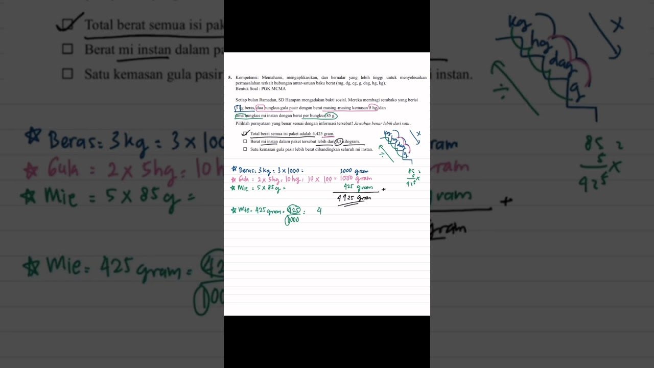 Bahas soal Simulasi TKA MTK SD Pusmendik