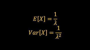 Mean and Variance of the Exponential Distribution
