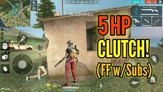 NEAR DEATH CLUTCH! (FF w/Subs) - Free fire Battlegrounds screenshot 5