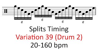 Splits timing (var 39, drum 2) | 20-160 bpm sheet music