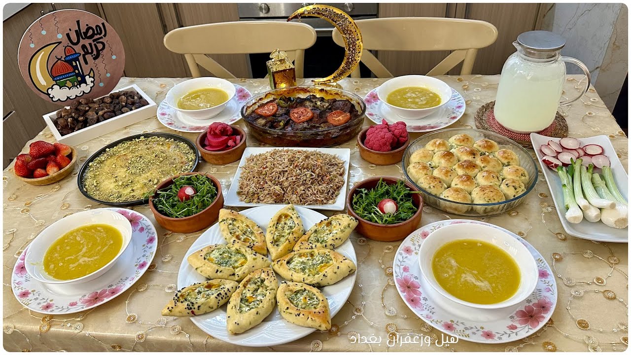 فطور ١٤ رمضان 🌙 خلية نحل وفطائر تجنن واطيب تبسي باذنجان والحلا اطيب كنافة#اكسبلور #رمضان