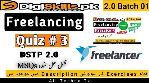 Digiskills 2.0 Freelancing Quiz 3 Batch 1 | freelancing quiz 3 solution batch 1 digiskills 2.0