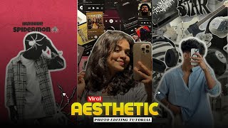 Instagram Trending Aesthetic Photo Editing Tutorial | Aesthetic Background Photo Editing Picsart