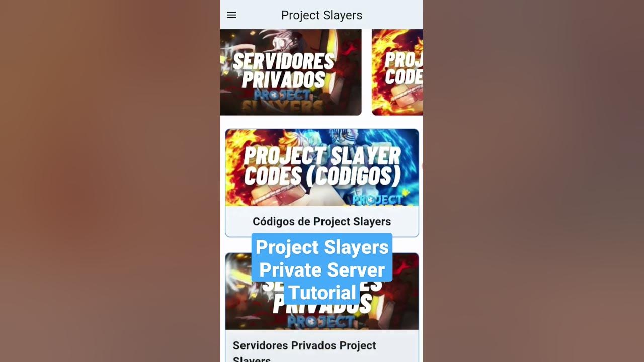 Project Slayers Private Server Code YouTube