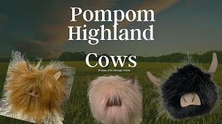 Easy Highland Cow crafts/PomPom Highland Cow Craft/ Farmhouse Decor / Car Charm