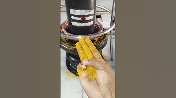 जलाधारी पर पर हल्दी का उपाय... #pradeepmishraji #mhadevbhakt #shivling #haldi