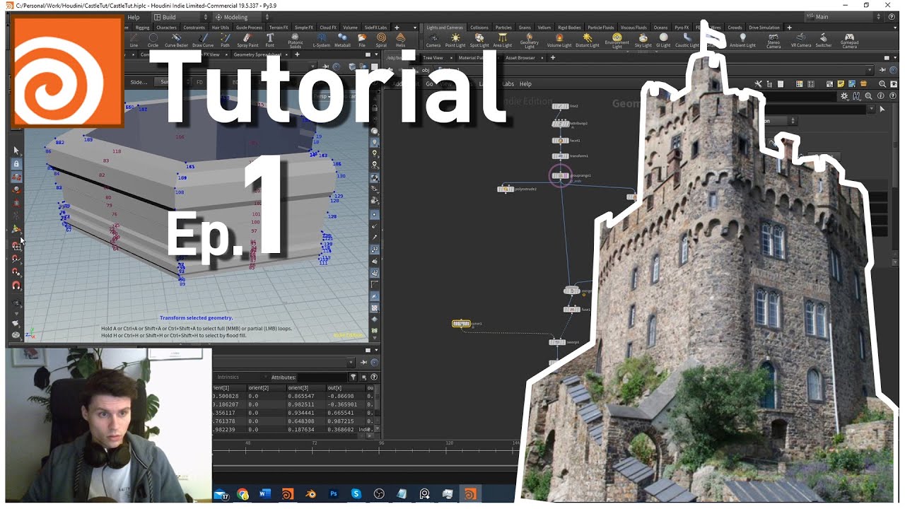HOUDINI Tutorial - Procedural Castle Adventure | Part 1 - YouTube