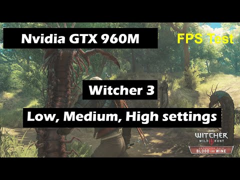 Nvidia GTX 960M (Laptop) Witcher 3 Fps Test (Low, Medium, High Settings Full HD)