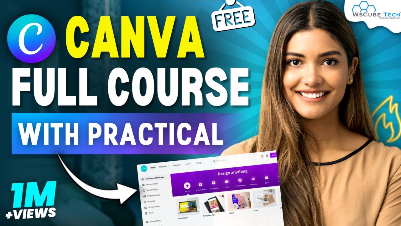 ⁣CANVA Tutorial 👉 How to Use Canva for Beginners? | FREE Canva Full Course