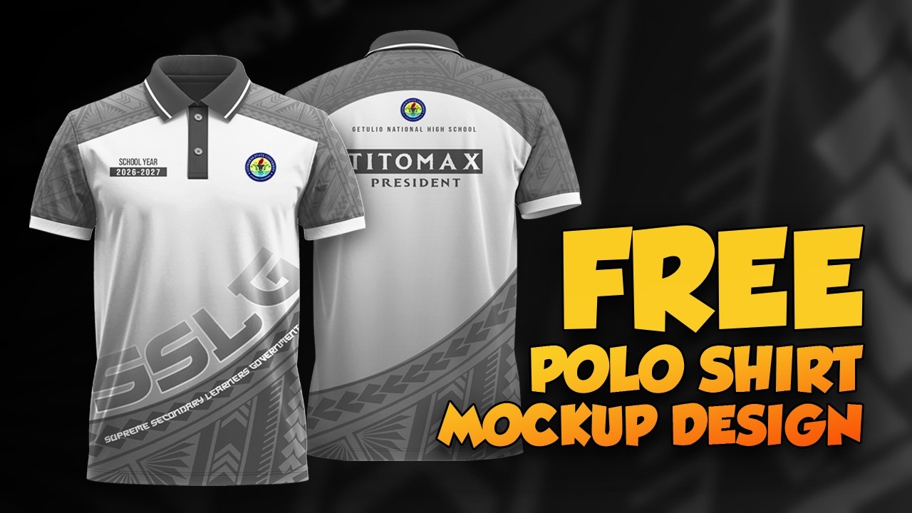 FREE Polo Shirt Mockup with Pattern Design PSD File (FU… — Transcript