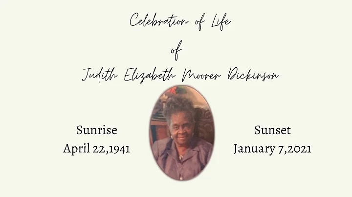 Celebrating the Life of Judith Elizabeth Moorer Di...