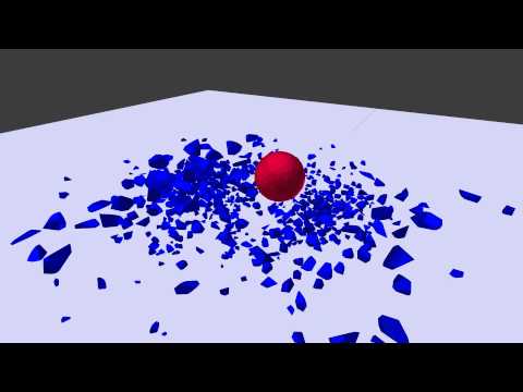 Voronoi Fracture - Shatter Test - Blender 2.63 Simulation