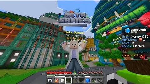 Minecraft Bedrock PS4 - Playing BLOCKWARS BRIDGES On Cubecraft Server! (BETA GAMES)