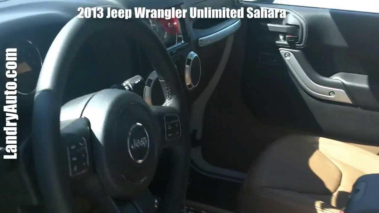 2013 Jeep Wrangler Unlimited White With Brown Leather Interior