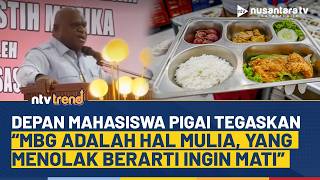 Menteri HAM Pigai Keras Depan Mahasiswa MBG Adalah Hal Mulia NTV