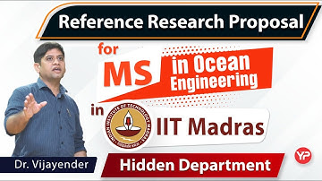 IIT Madras, MS in Ocean Engineering | Sample research proposal | IIT Madras at low GATE score