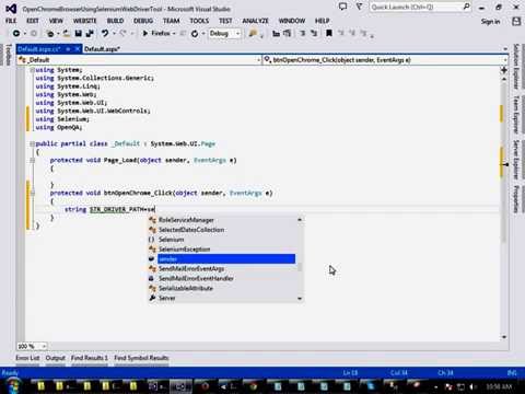 Selenium WebDriver – Using Chrome WebDriver in Visual Studio C#