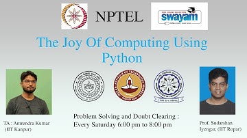 The Joy of Computing using Python (NPTEL) WEEK - 13