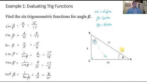 Algebra 2 - 9.1 Trig Functions & Right Triangles