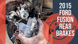 2013-2016 Ford Fusion Rear Brake Replacement (electronic parking brake retract)