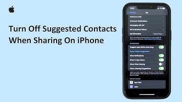 How To Turn Off Suggested Contacts When Sharing On iPhone 2025 | Disable Contact Suggestions