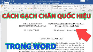 Cách gạch chân quốc hiệu trong word