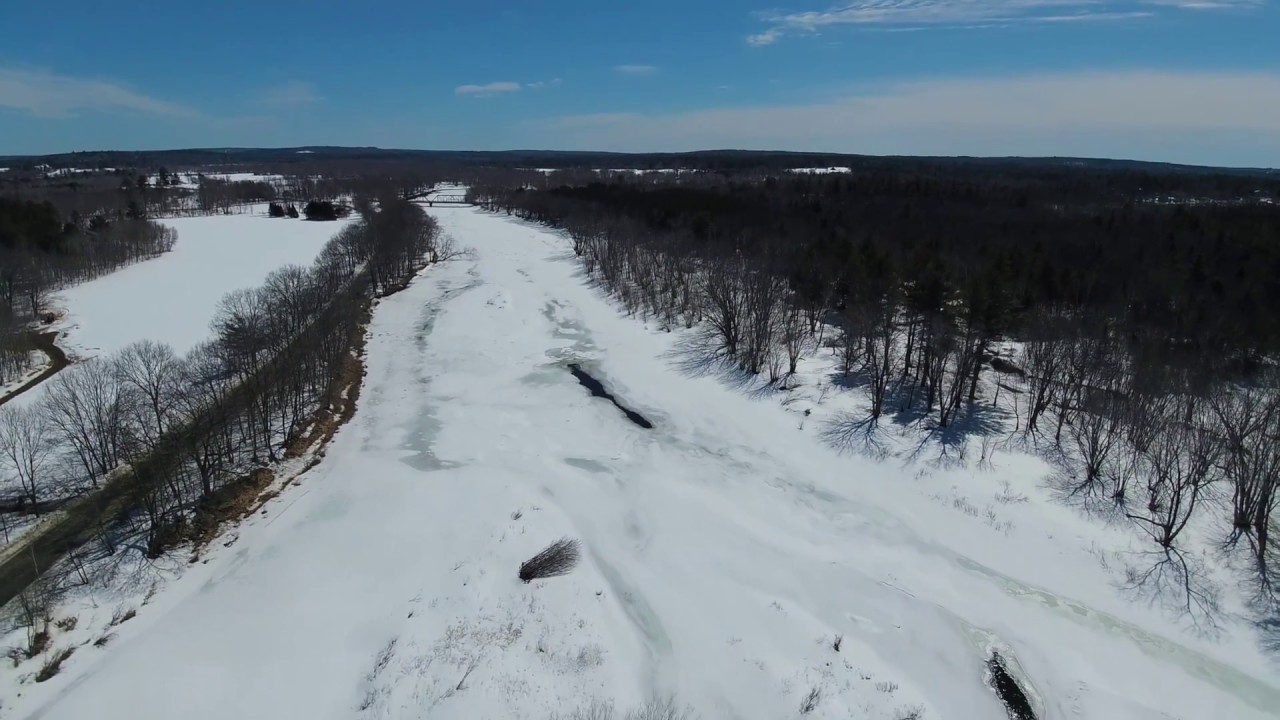 Autel XStar Premium over the Pleasant River in Milo, Maine 3/31/17