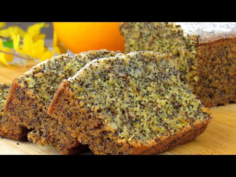 Какой же он вкусный! Апельсиновый кекс с маком ☆ Вкусный кекс Без яиц и молока | Subtitles