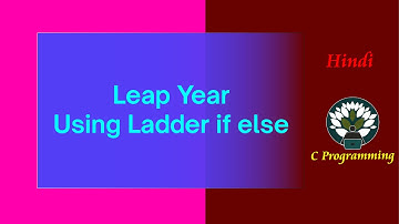 DM7 HINDI Leap Year using Ladder if else if