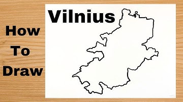 Drawing Vilnius Capital Map -  Lithuania