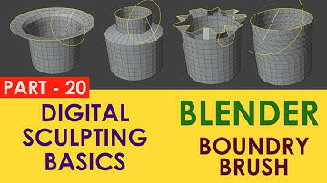 BOUNDRY BRUSH - Digital Sculpting Basics Tutorial in Blender - Part 20