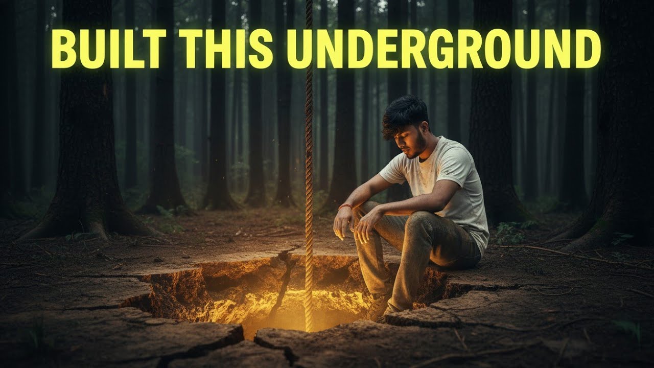 Alone in the Forest: Secret Underground Shelter From Nothing |