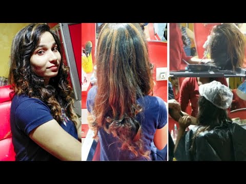 MY FIRST EVER HAIR COLOR HIGHLIGHTS /Hair trimming//HAIR COLOR TRANSFORMATION