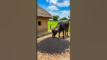 The spooted dear watered the jamun and saved them from drying out.😭#ai #horse #save #grape