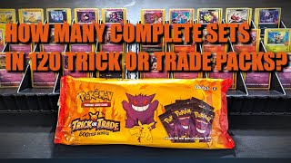 Pokmon Trick or Trade 2022: How Many Complete Sets Can I Make in 120 Packs?