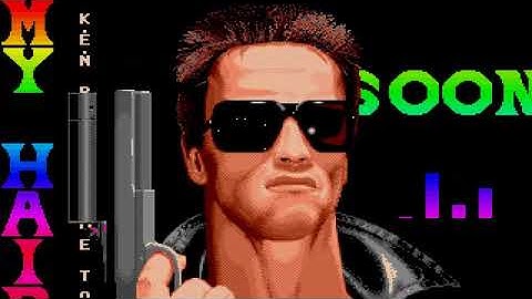 ATARI ST TERMINATOR DEMO CRACKTRO Astrovie 1987  Jean Claude Prymac cr Big Bang Chaos Computer Club