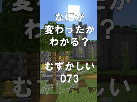 マインクラフトでマイクイズ！なにがかわったかわかる？アハ体験で間違い探し（むずかしい）073 #shorts #マイクラ #マインクラフト #minecraft #マインクラフトでマイクイズ