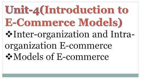 BCS062(E - Commerce) || Block-1Unit-4 (Introduction to E-Commerce Models) || BCA