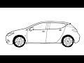 OPEL ASTRA DRAWİNG (Car Drawing) - Opel Astra Araba Çizimi