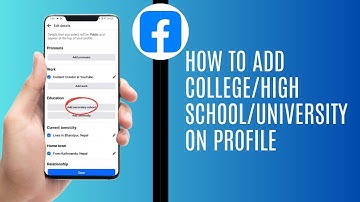 How To Add College/High School/University On Facebook Profile | (Full Guide)