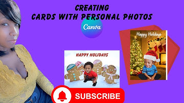 How to create Christmas cards with personal photos in Canva.