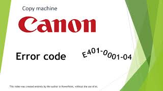 Canon iR ADV C3025 error code E401-0001-04