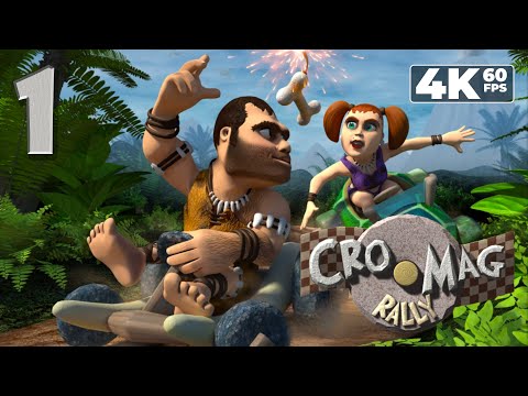 Cro-Mag Rally (PC) - 4K60 Walkthrough (Tournament) Cup 1 - Stone Age