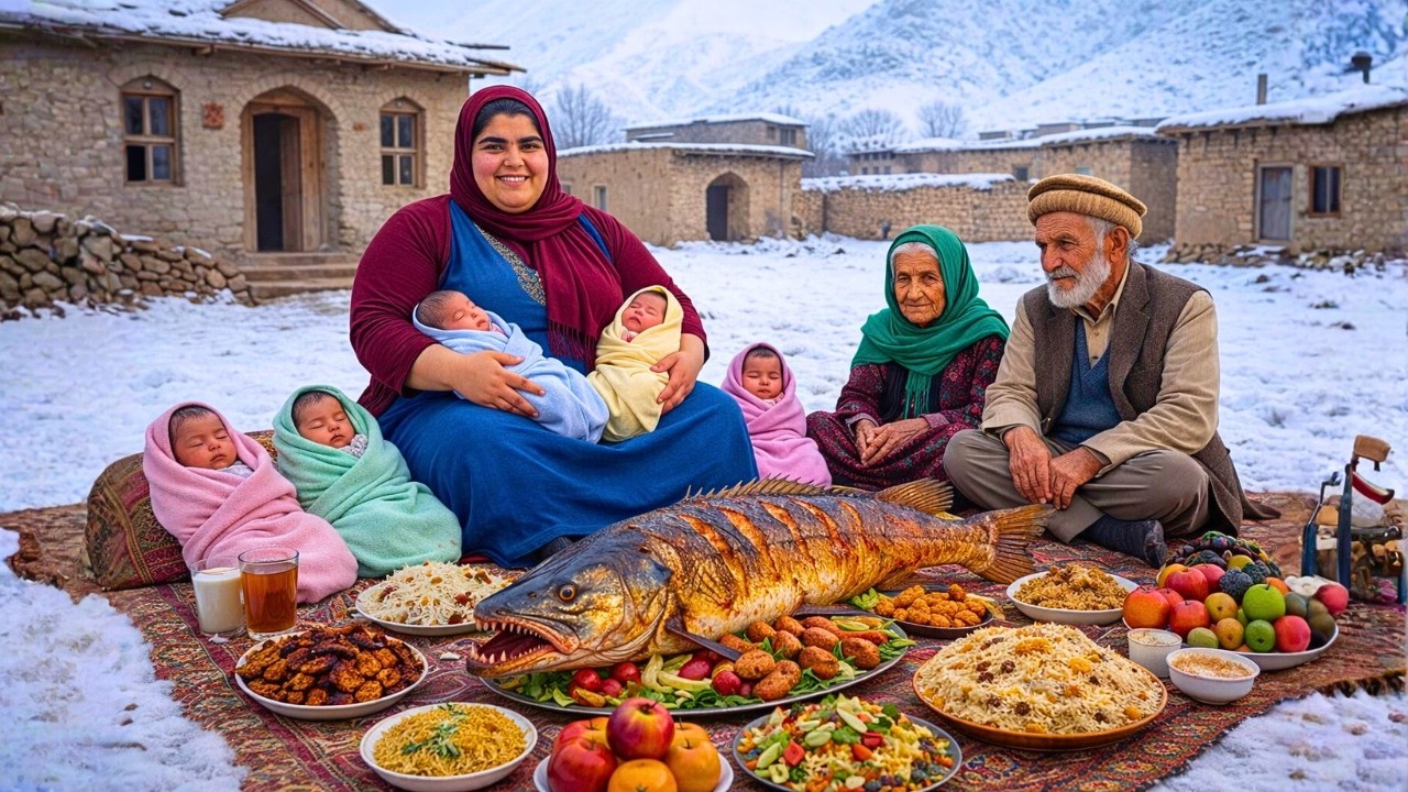 😮 WTF Life in Afghanistan’s Deadly Winter — Cooking Fresh Meat Outdoors