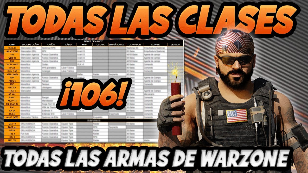 LAS MEJORES CLASES de TODAS LAS ARMAS de WARZONE en UN SOLO VIDEO - YouTube